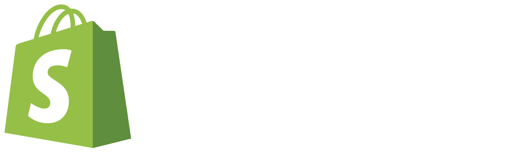 Weißes Shopify Logo